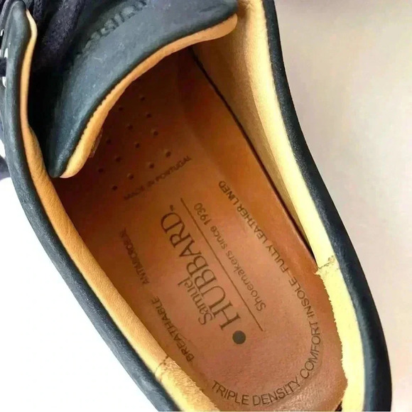Samual Hubbard Blue Suede Leather Lace Up Mens Comfort Walking Loafer Size 9 - Picture 6 of 14